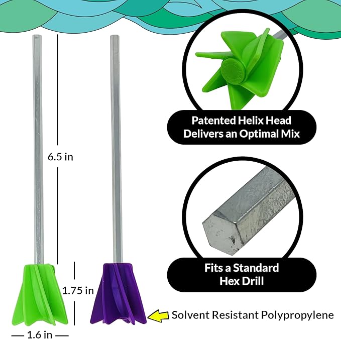Art Resin Mixer Drill Attachment, Epoxy and Paint Stirrers - Image 5