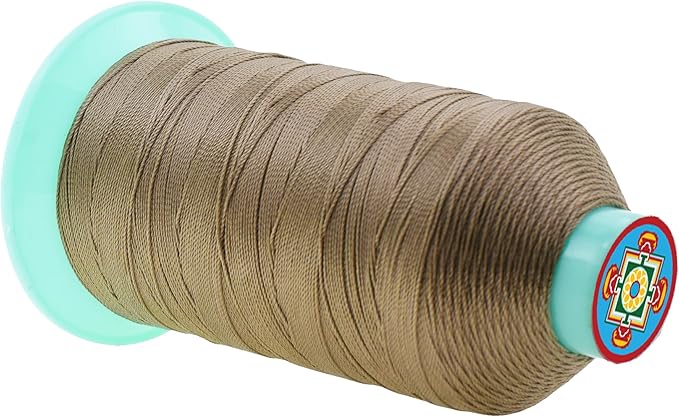 Mandala Crafts Bonded Nylon Thread Dark Beige Heavy Duty Sewing Threads - Image 2