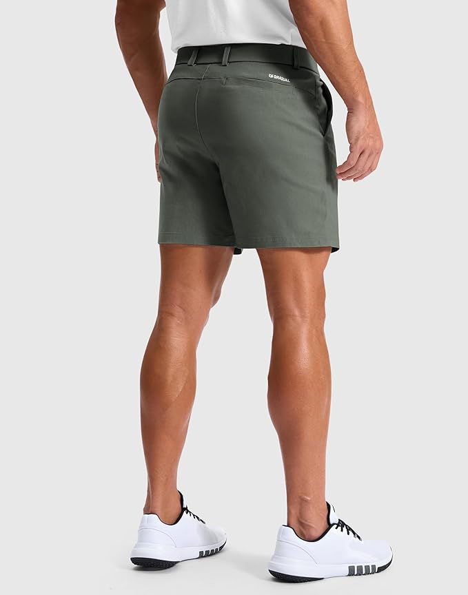 G Gradual Men's Golf Dress Shorts 5"/ 7"/ 9" Stretch Casual Work Flat Front Shorts for Men with 3 Pockets Quick Dry