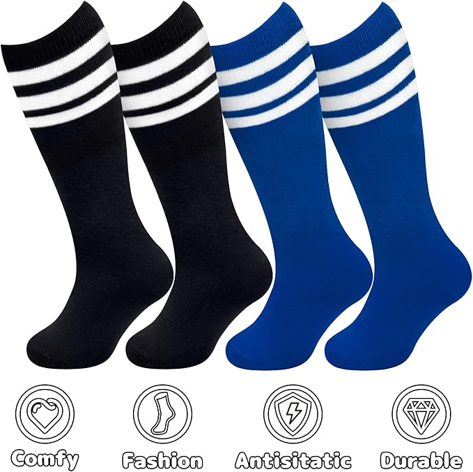 Olreco Toddler Soccer Socks Kids Baseball Socks Youth Softball Sock for Girls Boys Football Sock Boys Athletic Accessories