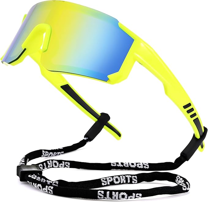 COASION Kids Baseball Sunglasses - Baseball Sunglasses for Boys Girls With Strap - Sports Softball Shades Age 3-10