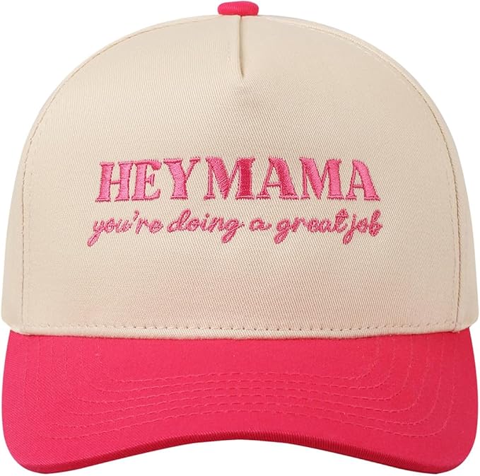 MIRMARU Two-Tone Vintage Canvas Trucker Hats for Men & Women, Adjustable Size Baseball Caps with Trendy Embroidered Design