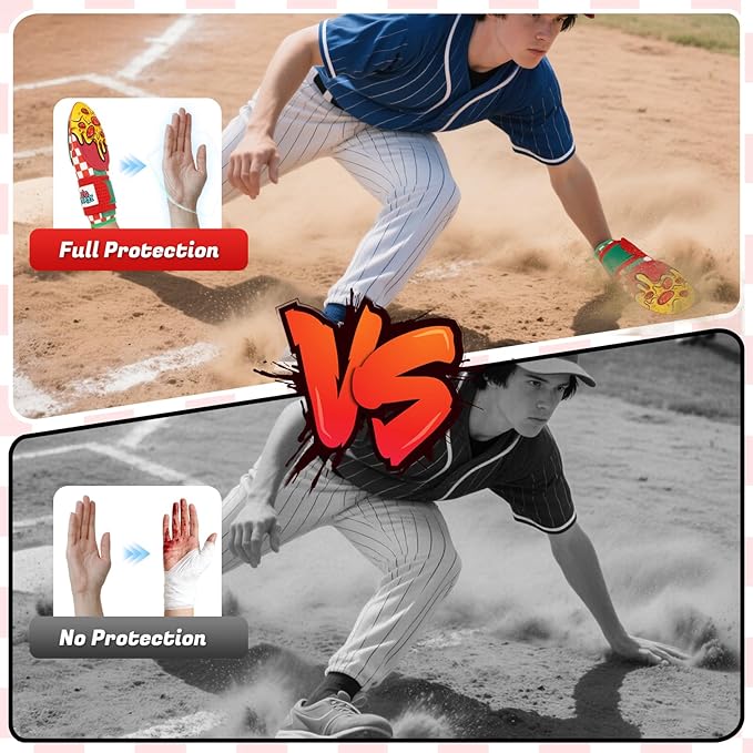 Big Crazy Baseball Sliding Mitt for Youth Sliding Mitt Glove Universal Left/Right Hand Drippy Drip Accessory Pizza Cookies