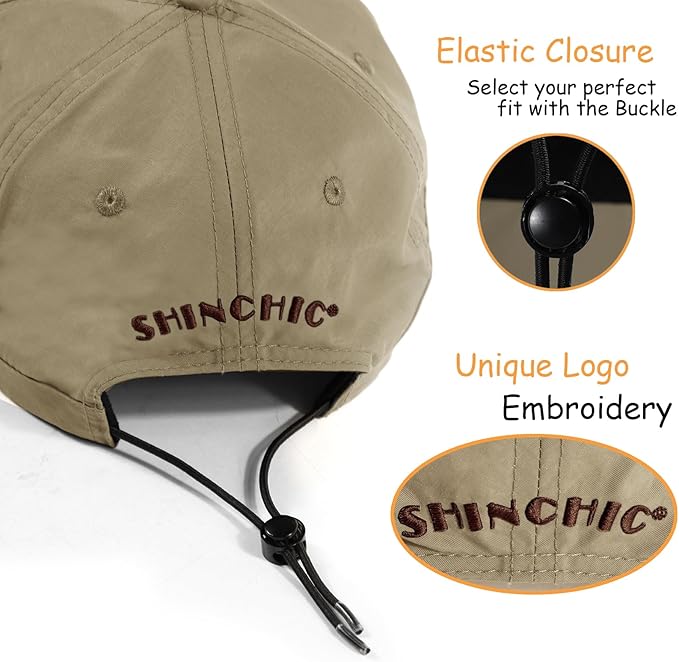 Mens Water-Resistant Baseball Cap Womens Rain Hat Foldable Outdoor Running Sun Fishing hat