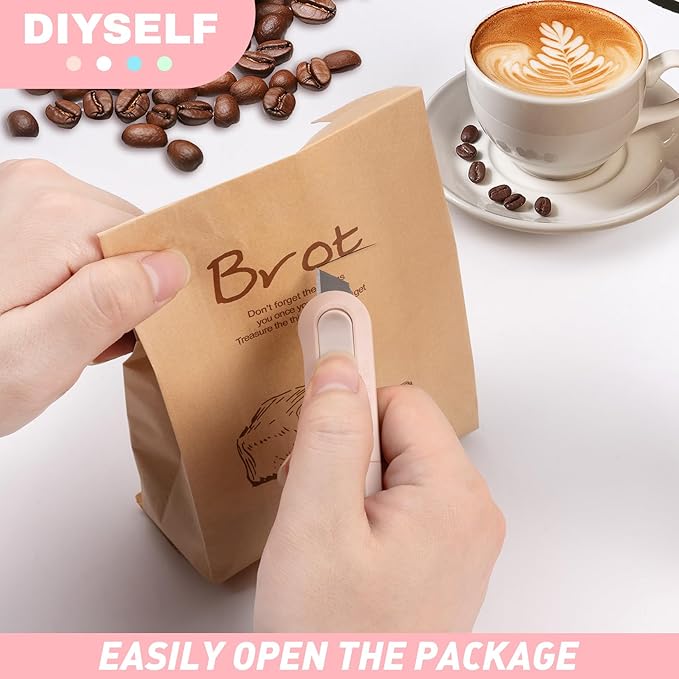DIYSELF 8 Pack Box Cutter, Box Cutter Retractable Letter Opener, Cute Utility - Image 4