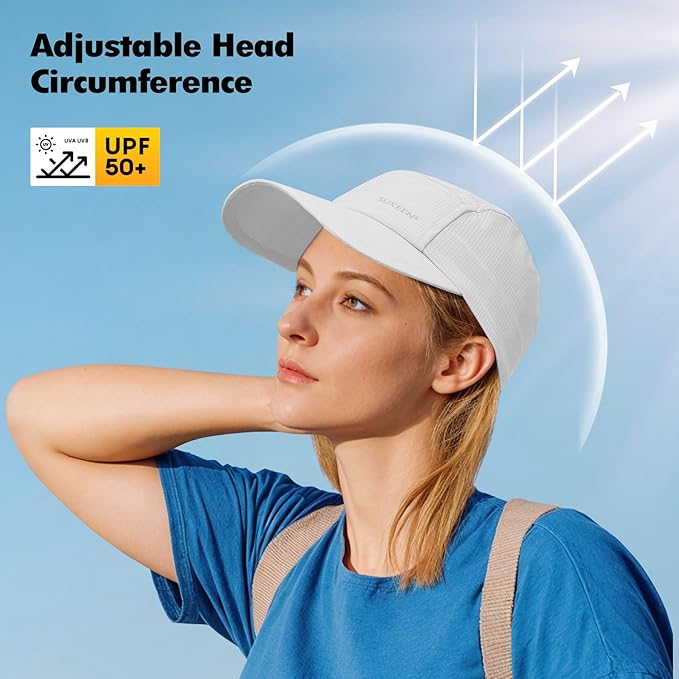 Sukeen Lightweight Sun Hat for Women Men,Quick Drying Baseball Cap UPF50+ Running Hats Foldable Sport Cap for Outdoor Daily