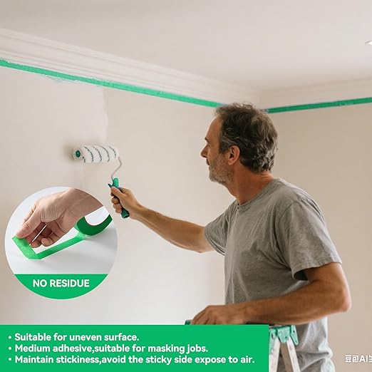 Premium Green Masking Tape, Painters Tape, Diy Paper Arts & Crafts, Spraying - Image 6