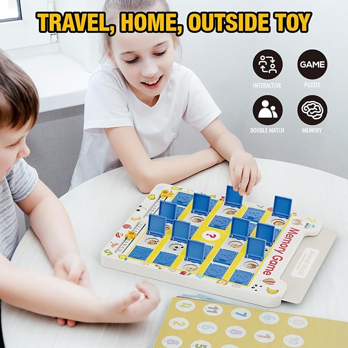 Matching Memory Game for Kids Ages 3 4 5 6 7 8 9, 8 Double-Sided Cards Board - Image 2