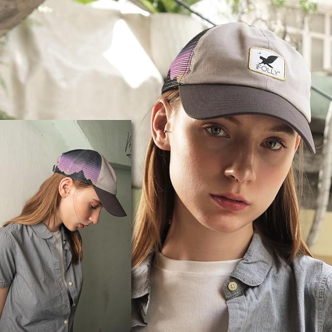 Baseball Cap for Women in Cute Dad Hat Design with Mesh to Stay Cool at The Beach in Summer