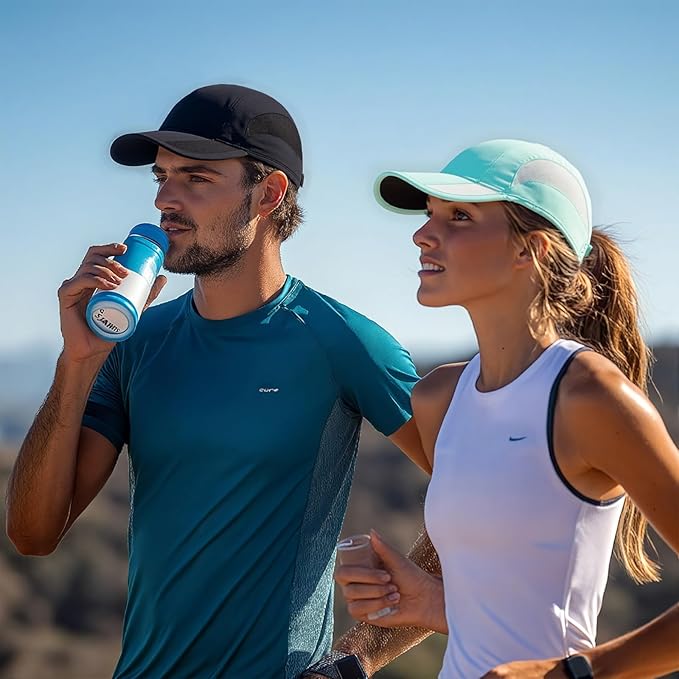 HH HOFNEN Quick Dry Baseball Cap Unstructured Running Cap Water-Resistant UPF 50+ Mesh Golf Sun Hats for Men Women