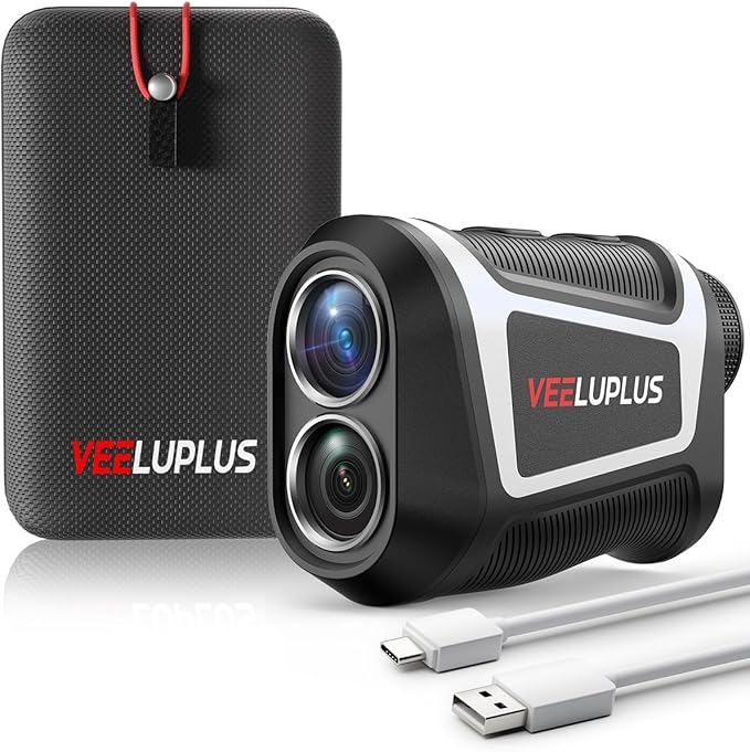 Golf Rangefinder with Slope & Magnet, 660 Yards Range Finde Golf with Flag Pole Locking Vibration, IP54, Ergonomic Design, Anti-Shake, Rechargeable Golf Accessories for Golfers