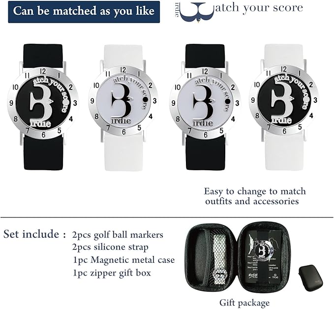 Golf Ball Marker with Golf Stroke Counter Bracelet, Birdie Ball Marker, Golf Accessories for Men and Women, Golf Gifts for Men and Women