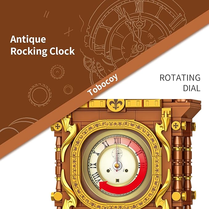 Vintage Swing Clock Building Blocks Set – 751 PCS Real Working Mechanical Clock - Image 3