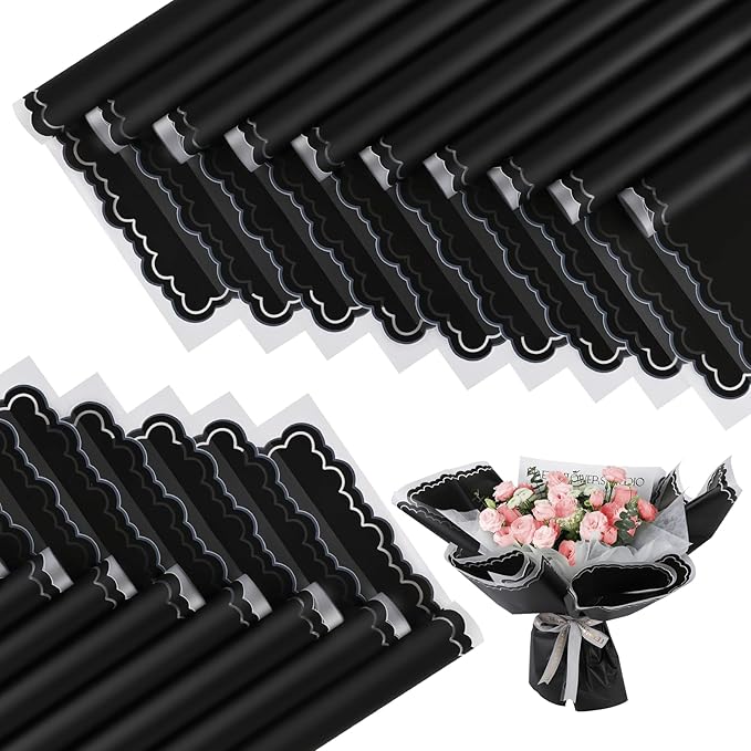 FUHITIM 20 Sheets Flower Wrapping Paper by FUHITIM