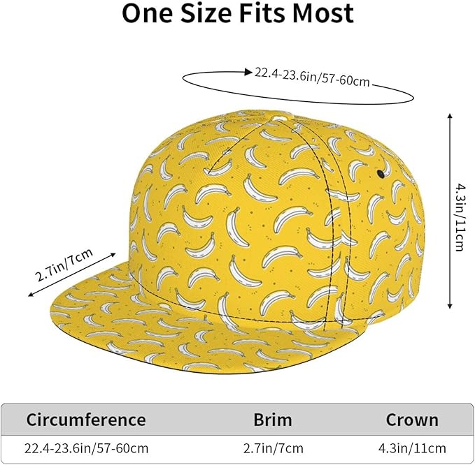 Fashion Snapback Hat for Men Women, Hip Hop Style Baseball Cap Flat Bill Hats Adjustable Trucker Sun Hat