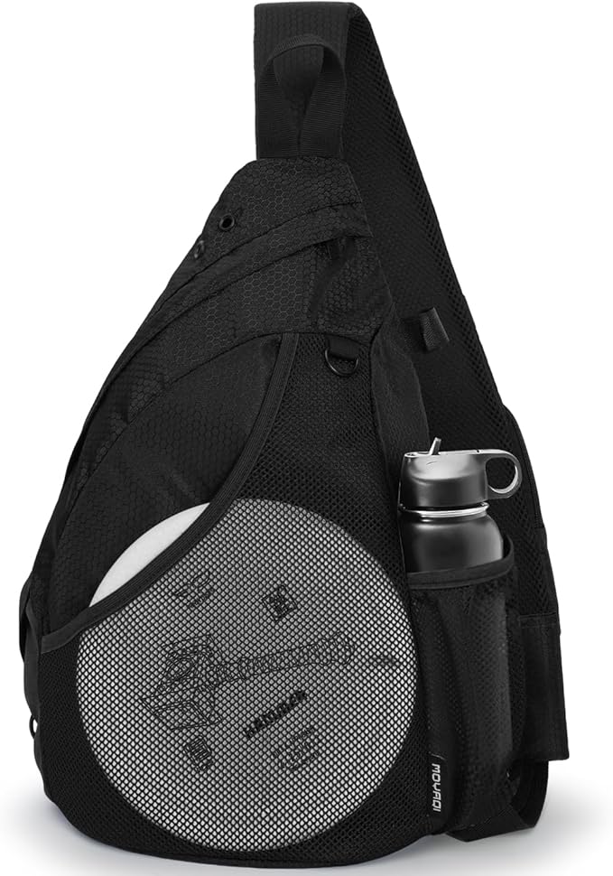 MOYAQI Disc Golf Bag with Retriever Holder and Storage Pockets, Disc Golf Backpack with 8-10 Disc Capacity, Padded Adjustable Strap and Back Panel, Lightweight and Durable