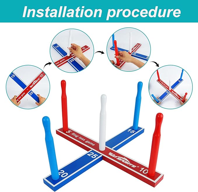 Premium Wooden Ring Toss Game Set - Image 7