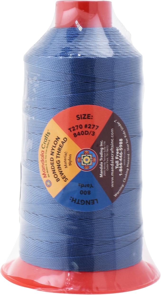 Mandala Crafts Bonded Nylon Thread Denim Heavy Duty Sewing Threads - Image 3