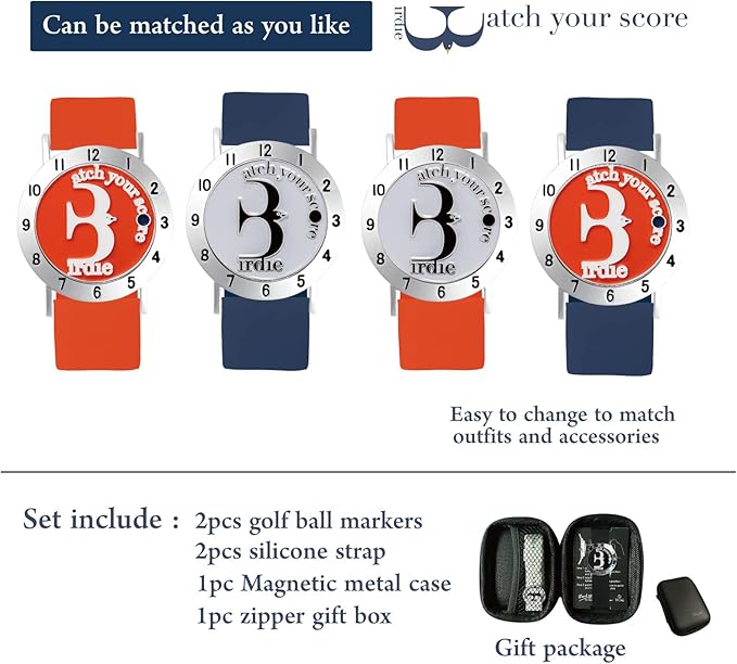 Golf Ball Marker with Golf Stroke Counter Bracelet, Birdie Ball Marker, Golf Accessories for Men and Women, Golf Gifts for Men and Women