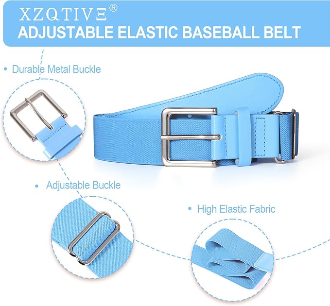 XZQTIVE Baseball Softball Socks and Baseball Softball Belt Combo Set Knee-High Soccer Socks for Kids Youth Adult