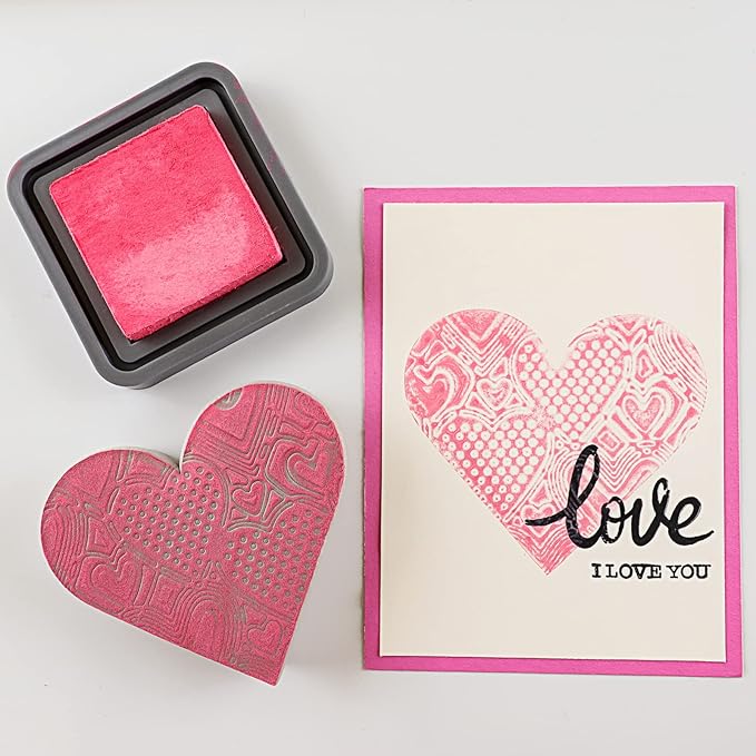 BAOFALI 8 Pcs Large Stamping Foam Grey Moldable Heart Foam Stamps Plastic Dry - Image 4