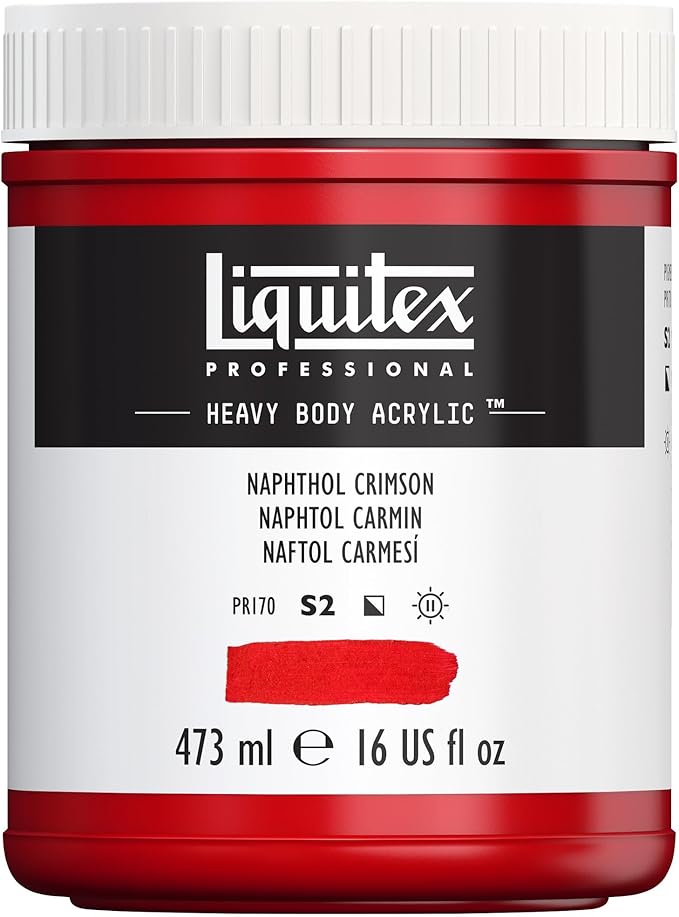 Liquitex Professional Heavy Body Acrylic Paint, 16-oz Pot, Naphthol Crimson by Liquitex