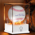 Leshein Acrylic Baseball Display Case with LED Light, UV Protected Holder for Memorabilia