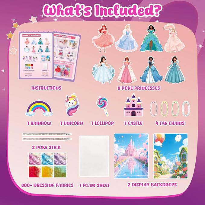 3 otters Poke in Art, Magical Princesses Party Favors Pretty Princess Game - Image 8
