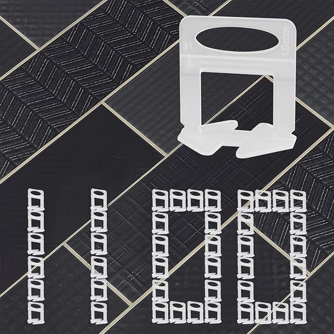 1100 Pcs Tile Leveling System Clips 1/32" by Unknown