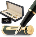 Wordsworth & Black Fountain Pen Set, 18K Gilded Extra Fine Nib, Includes 24 by WordsworthBlack