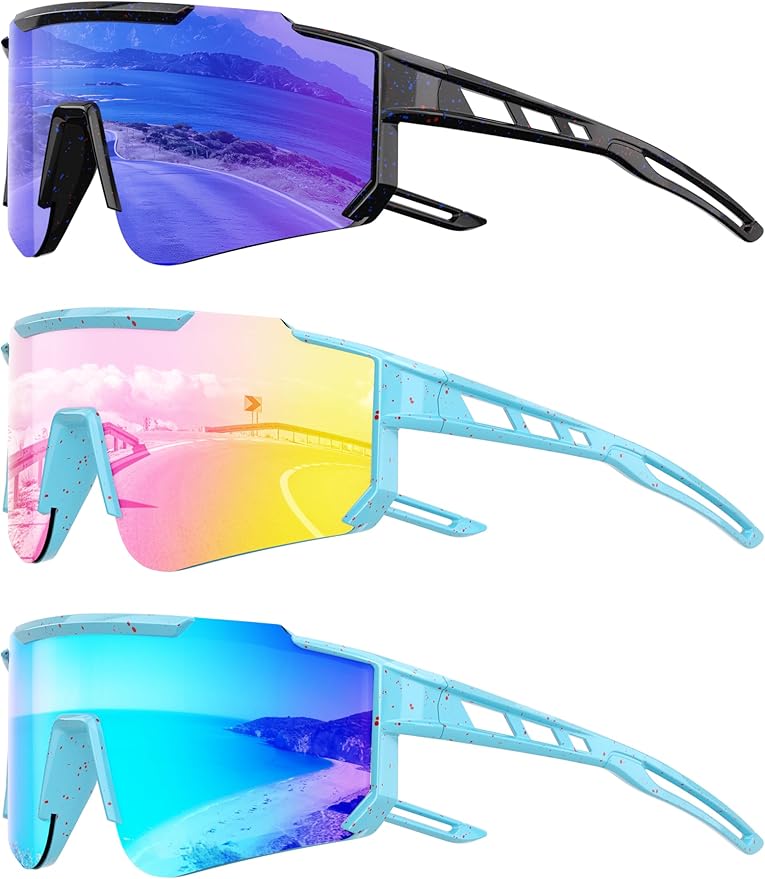 Kids Polarized Baseball Sunglasses - Youth Softball Cycling Sports Sunglasses for Boys Girls Ages 3-12 UV Protection