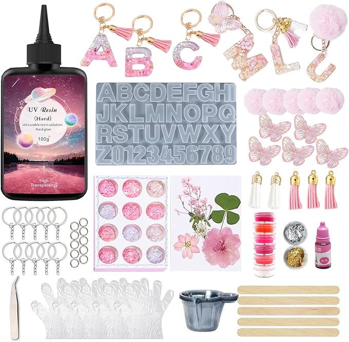 YV-cozx UV Resin Jewelry Making Kit, Crystal Clear Resin by YV-cozx