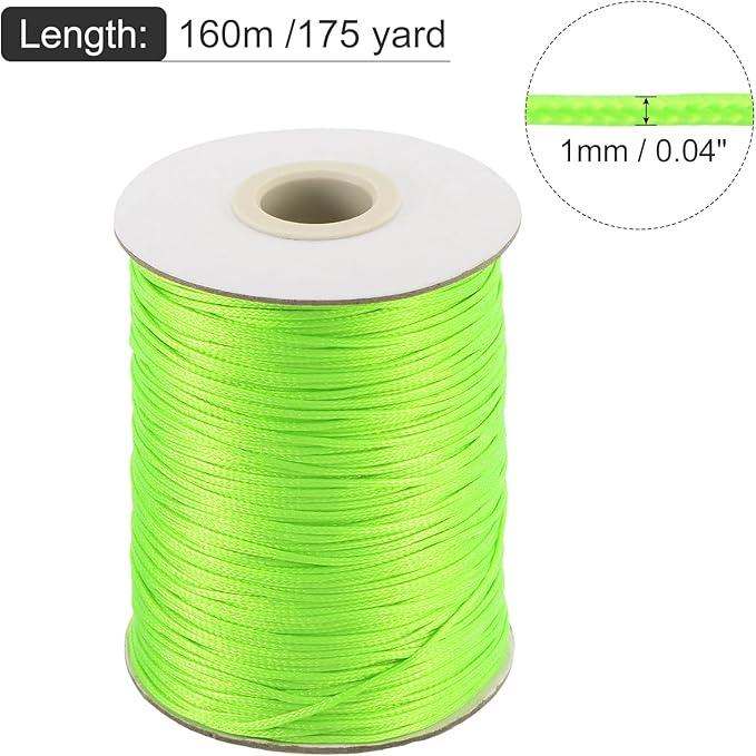 MECCANIXITY Waxed Cord 1mm Waxed Polyester Cord 175 Yard Wax String - Image 2