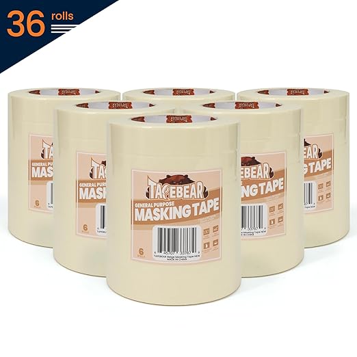 TAPEBEAR General Purpose Masking Tape 1 Inch x 60 Yards, DIY Arts Crafts - Image 7