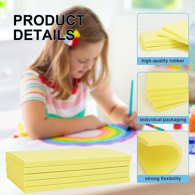 KUKLIPJIM 25 Pcs 4""x6"" Rubber Carving Blocks, Linoleum Blocks, Stamp Carving - Image 7