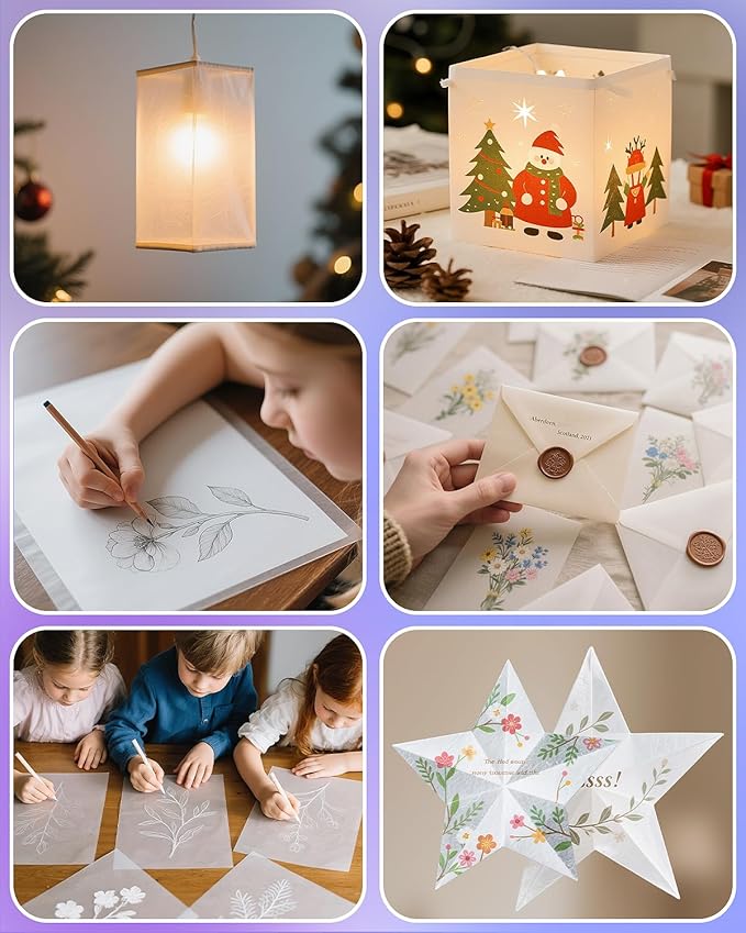 Vellum Paper 8.5 x 11 Translucent Printable 100gsm/68lbs Vellum Tracing Paper - Image 6