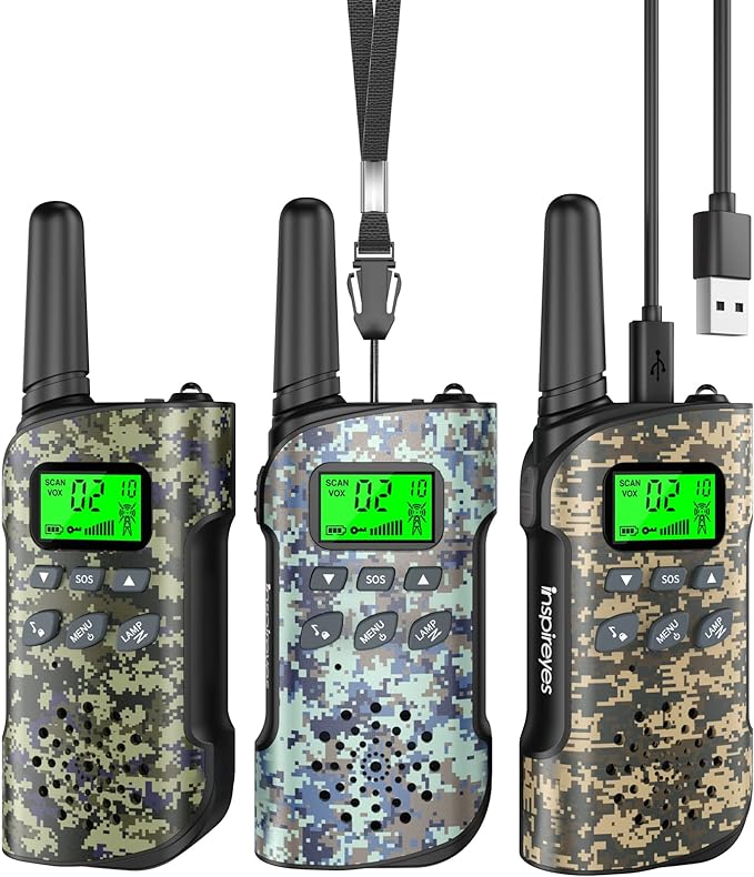 Walkie Talkies for Kids Rechargeable, Toys for Boys and Girls Ages 3-12 by Inspireyes