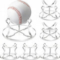 Mudder 6 Pack Baseball Display Stand, Acrylic Ball Display Holder Transparent Sports Balls Stand Holder Rack for Baseball, Golf Balls, Tennis Ball, Softball, Home Office Collection