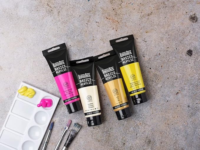 Liquitex BASICS Acrylic Paint, 118ml Tube, Ivory Black - Image 4