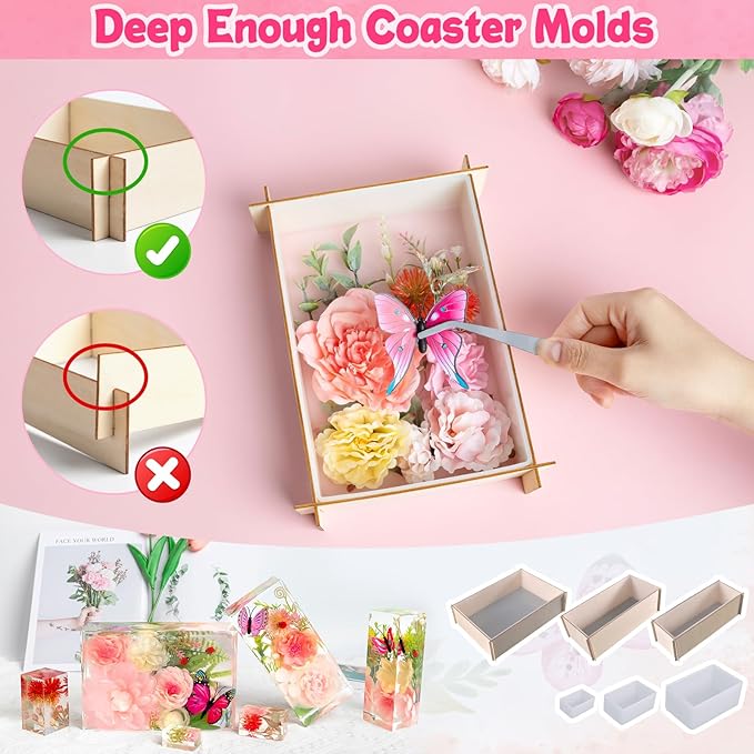 Large Resin Molds Silicone 6PCS Rectangular Cube Silicone Molds - Image 5
