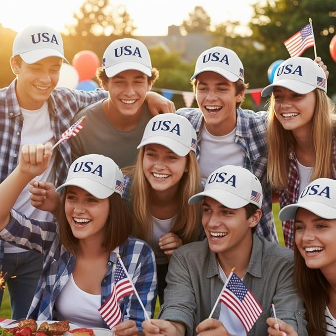 USA Flag Baseball Cap American Patriotic Trucker Hat Father Dad Mother Mom Adjustable Sportswear Hat for Men Women Adults