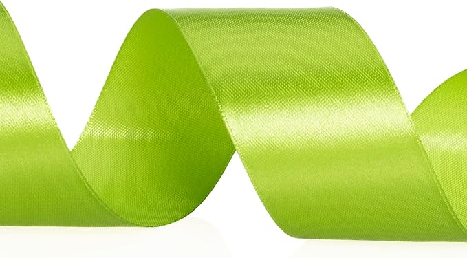 1 1/2 Inch Apple Green Solid Satin Ribbon, 50 Yards Craft Fabric Ribbon - Image 4