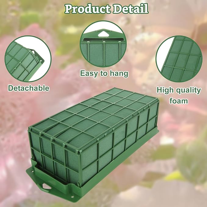 6 Pcs Floral Foam Cage, 11.8" x 4.5" x 3.1" Rectangle Flower Cage Holders - Image 3