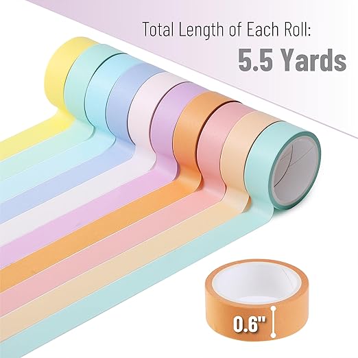Mr. Pen- Washi Tape Set, 10 Pack, Decorative Tape, Washi Tapes, Colored Tape - Image 4