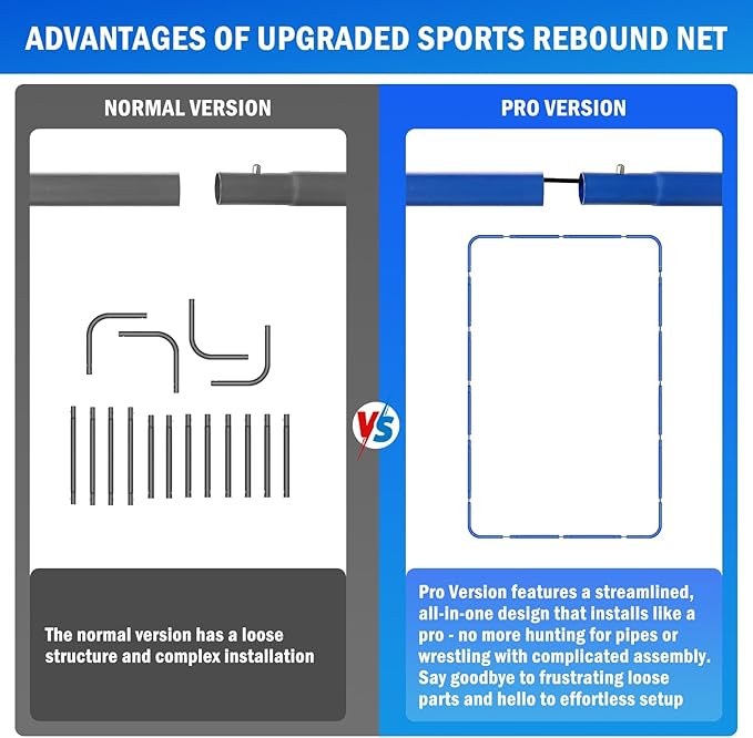 Volleyball Baseball Rebounder Net, Softball Rebounder Pitchback Net Quick Adjustments, Quick Adjustments Lacrosse Bounce Back Practice Equipment, Ideal for Outdoor Indoor and Backyard Training