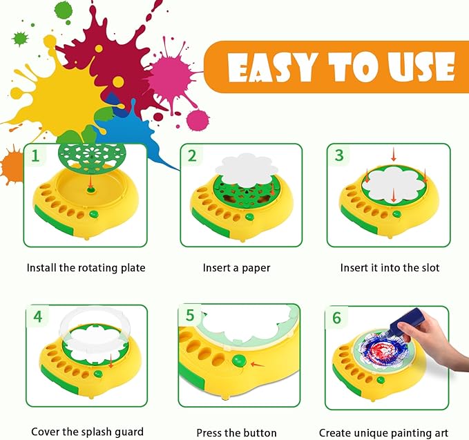 Hewaurorion Paint Spin Art Machine Kit - Image 7