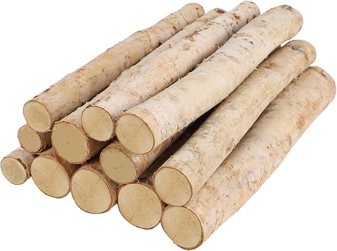 12-Pack White Birch Logs for Fireplace by Sancodee