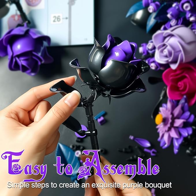 Gohero Purple Roses Building Blocks Set - Image 5