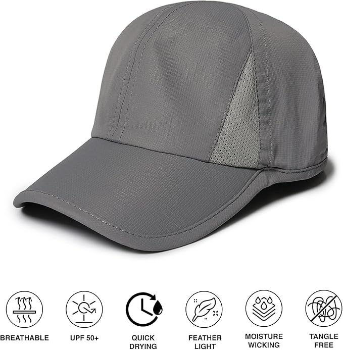 Ponyflo Women’s Ponytail Baseball Cap, Patented Active Feather-Light Hat with Open Back