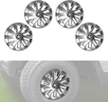 8 Inch Golf Cart Hub Caps Wheel Covers for EZGO Yamaha Club Car Accessories, 4PCS Snap-On Plastic Hubcaps Chrome Finish 8" Wheel Covers Rim Cover Tire Hub Cap Hubcap Golf Cart, Glittering Silver